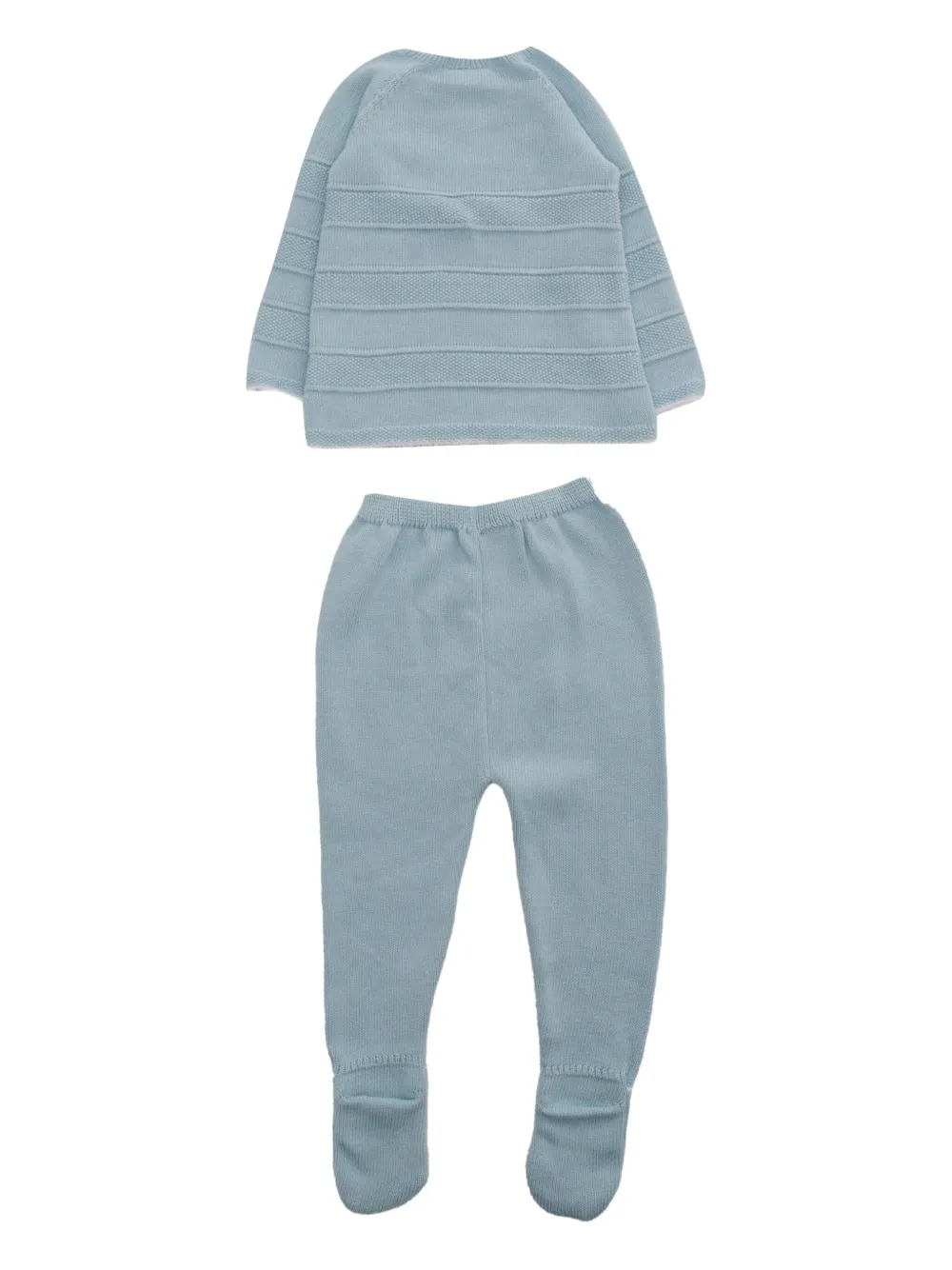 Paz Rodriguez Ribgebreide broek en shirt Blauw