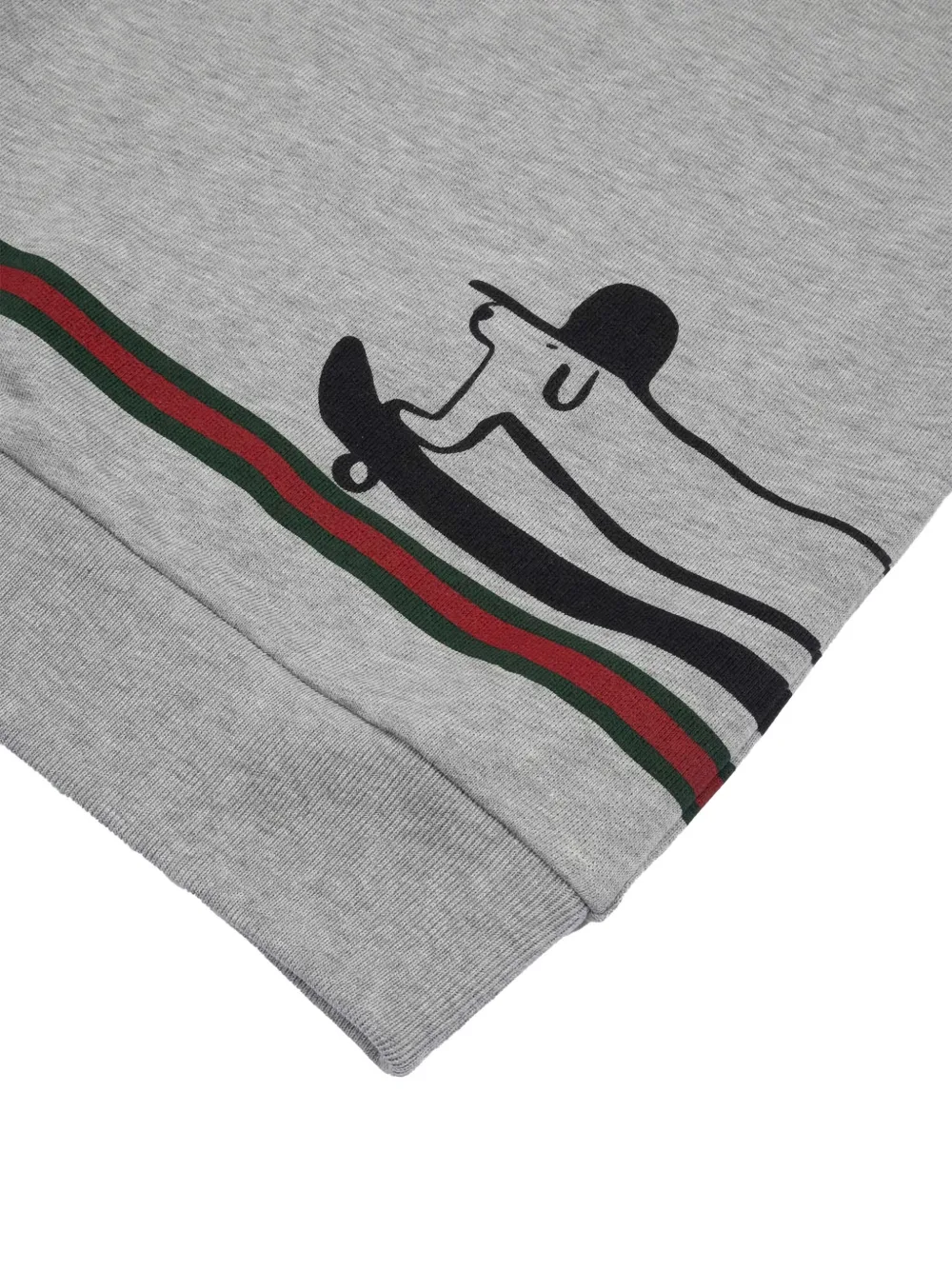 Gucci Kids Katoenen sweater met print Grijs