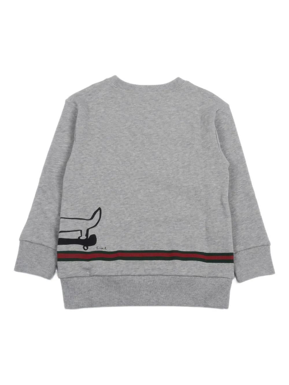 Gucci Kids Katoenen sweater met print Grijs