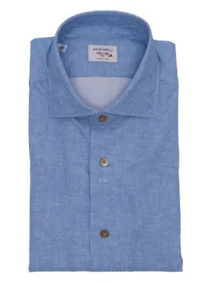 Chemise En Velours Vert Homme MAZZARELLI - 100% Coton, Neuve Avec étiquettes
