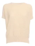 Lorena Antoniazzi sequin-embellished knitted top - Neutrals