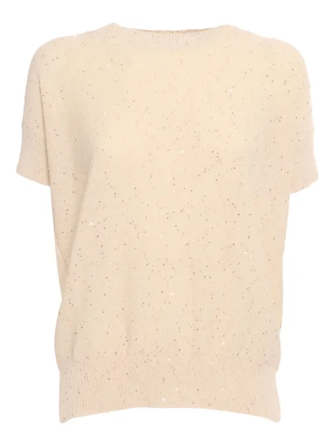 Lorena Antoniazzi sequin-embellished knitted top
