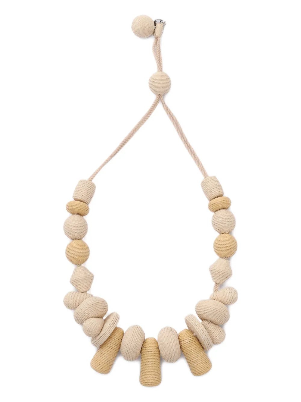 Weekend Max Mara Soraia Rope-beaded Necklace In Neutral