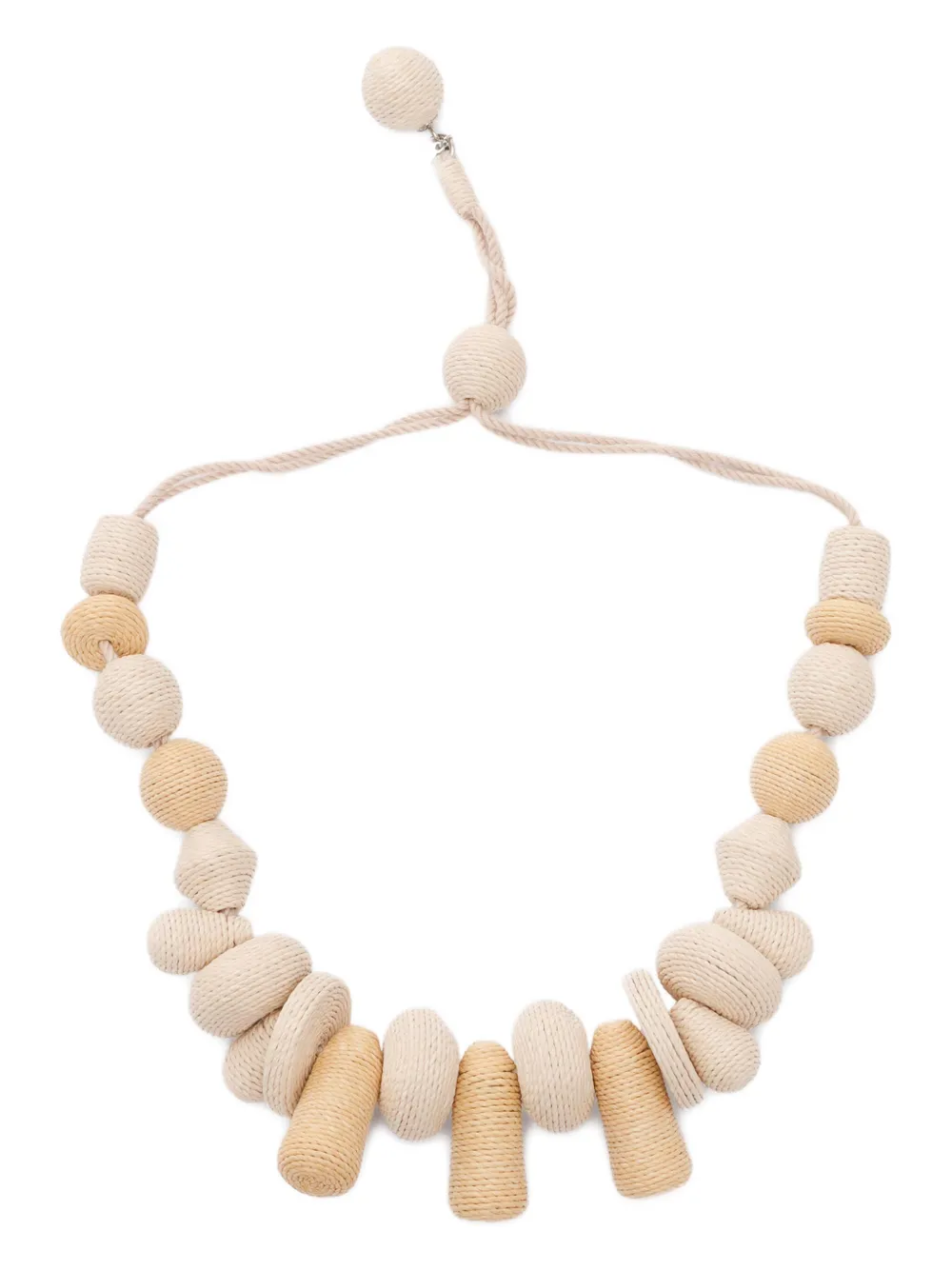 Weekend Max Mara Soraia Rope-beaded Necklace In Neutral
