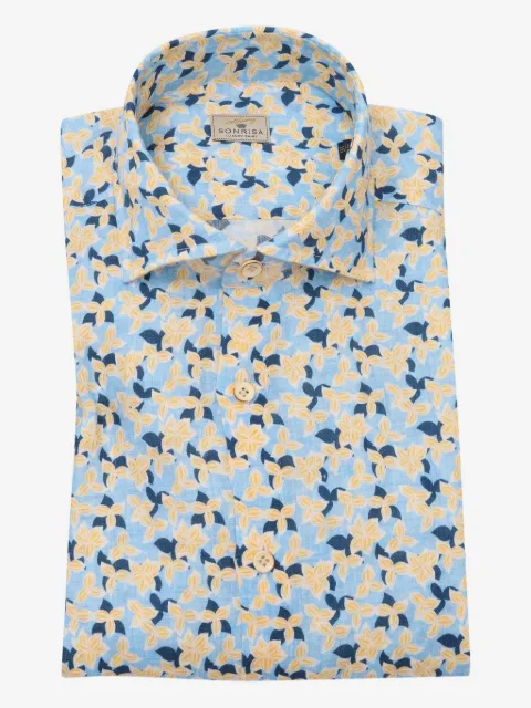 Sonrisa floral-print linen shirt