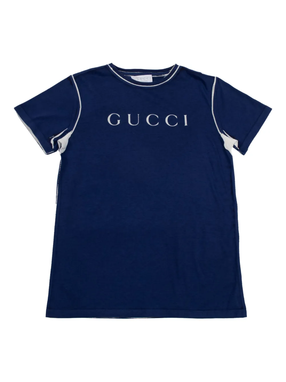 Gucci Kids logo-print short-sleeve T-shirt Blauw