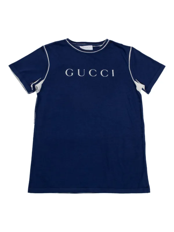 Gucci Kids ロゴ Tシャツ | ブルー | FARFETCH JP