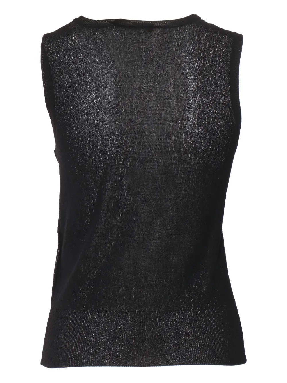 Max Mara Mouwloze top met ronde hals Zwart
