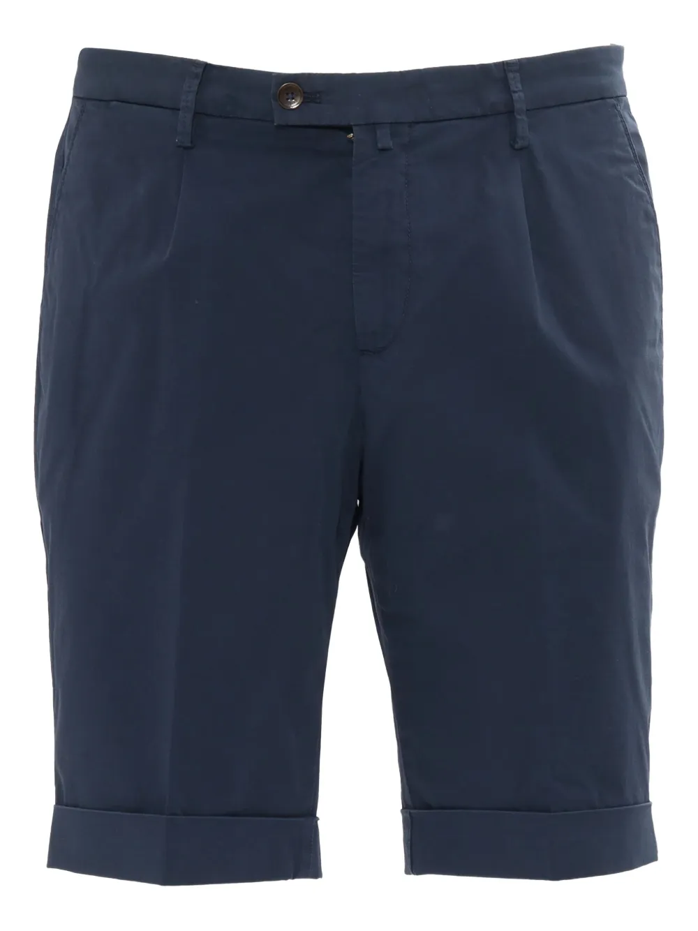 pleated cuffed shorts