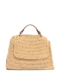 Orciani crochet top-handle tote bag - Neutrals