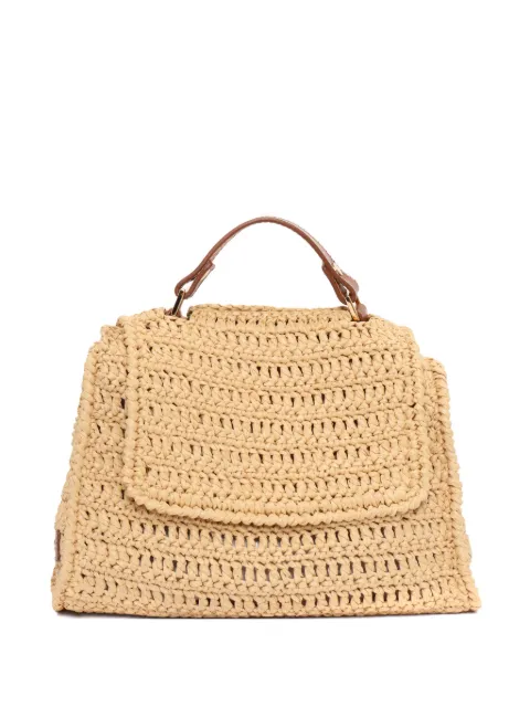Orciani crochet top-handle tote bag