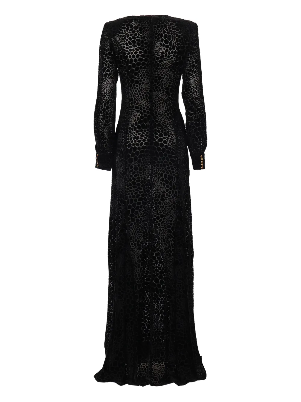 Elisabetta Franchi Jurk met lange mouwen en patroon - Zwart