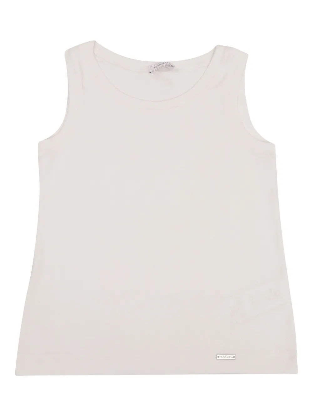 Monnalisa Mouwloos shirt Wit
