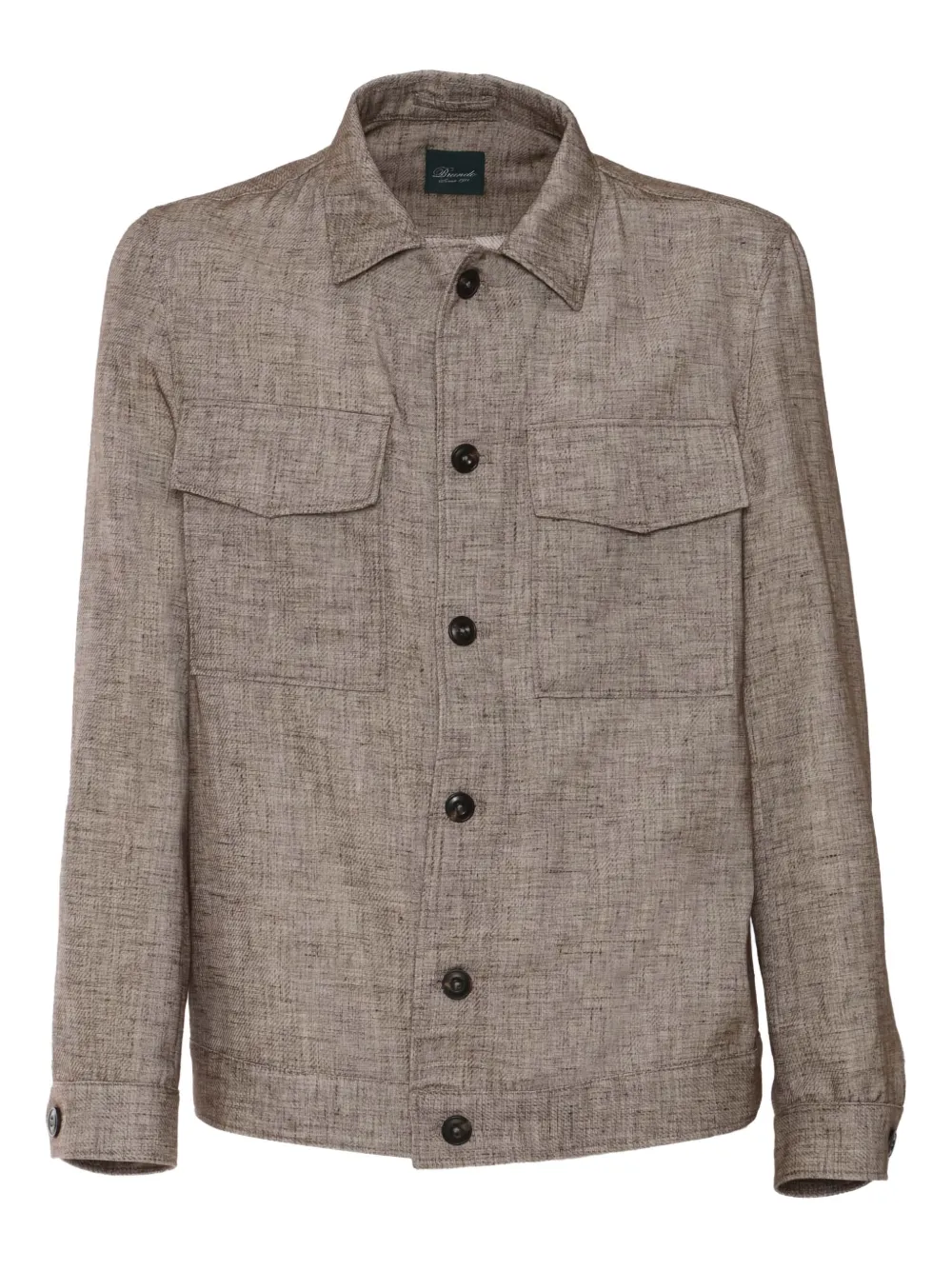 button-fastening shirt jacket