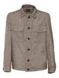 BRANDO button-fastening shirt jacket - Brown