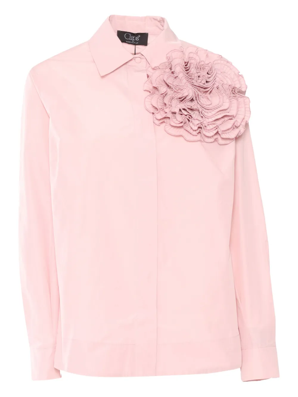 ruffled-appliqué shirt