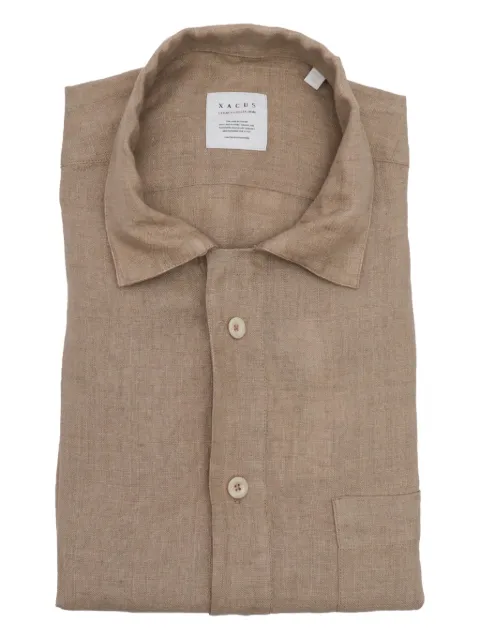 Xacus linen button-fastening shirt