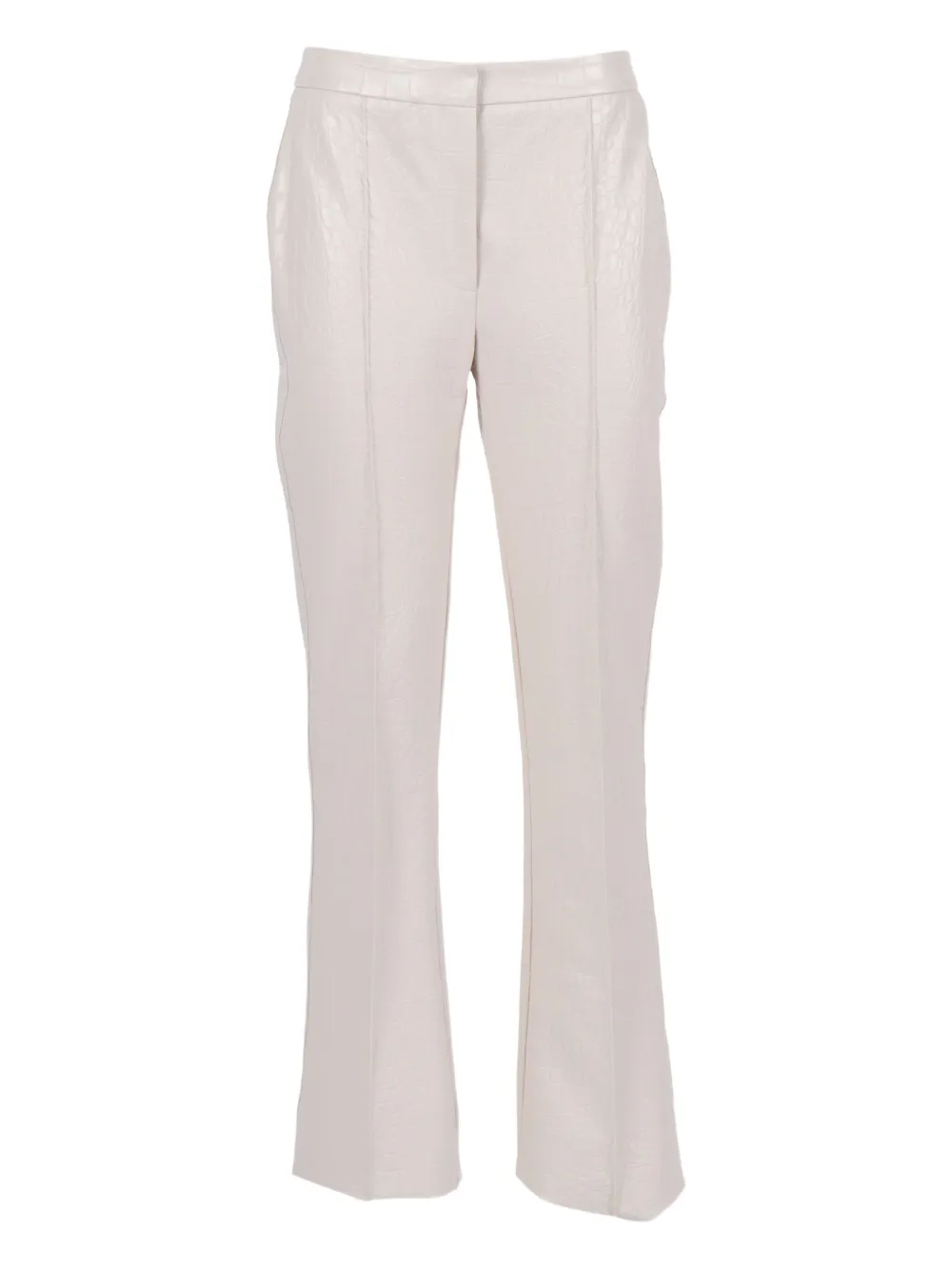 Elisabetta Franchi crocodile-embossed trousers | White | Image 1