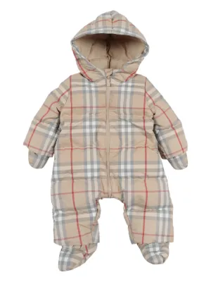 Moncler Enfant フーデッド ロンパース | ブルー | FARFETCH JP