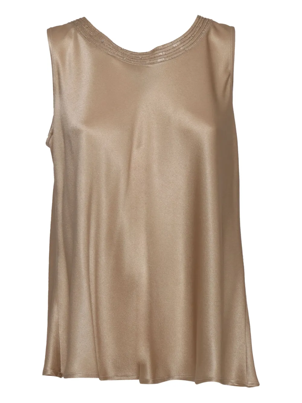 embellished-collar tank top