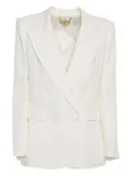 Elisabetta Franchi double-breasted linen jacket - White
