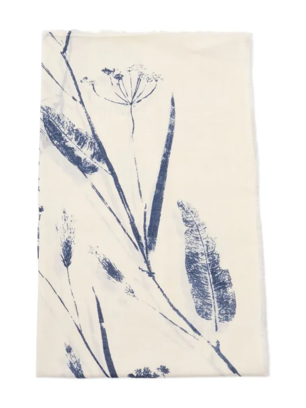 Faliero Sarti フローラル シルクスカーフ | ニュートラル Faliero Sarti フローラル シルクスカーフ | ニュートラル