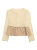 Douuod Kids peplum-hem cardigan - Neutrals