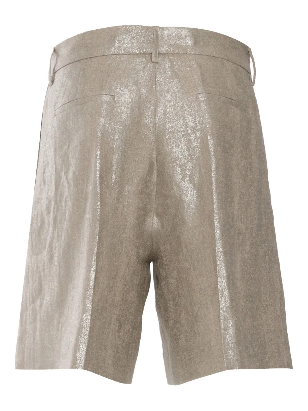 Antonelli Metallic linnen shorts - Beige