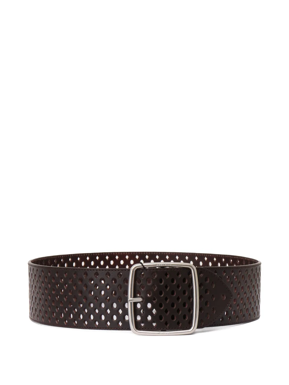 perforated square-buckle belt