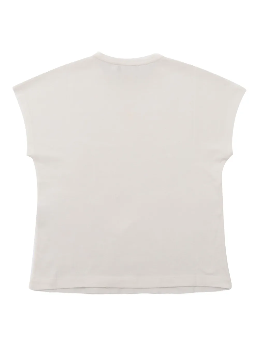 Emporio Armani Kids embroidered cotton T-shirt Wit