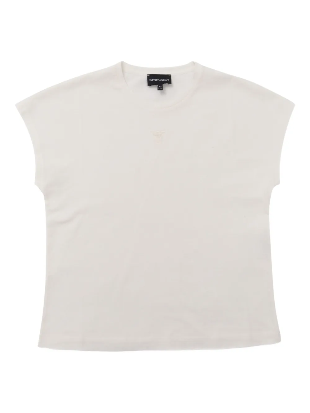 Emporio Ar i Kids embroidered cotton T-shirt Wit