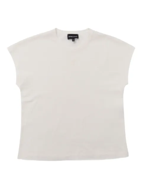 Emporio Armani Kids embroidered cotton T-shirt