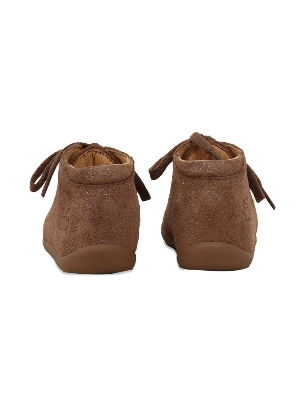 Pom D'api Stand-up laarzen met glitters en veters Bruin