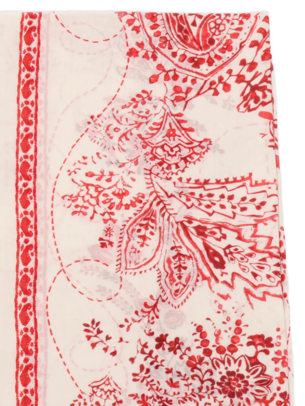 Faliero Sarti Sjaal met paisley-print - Rood
