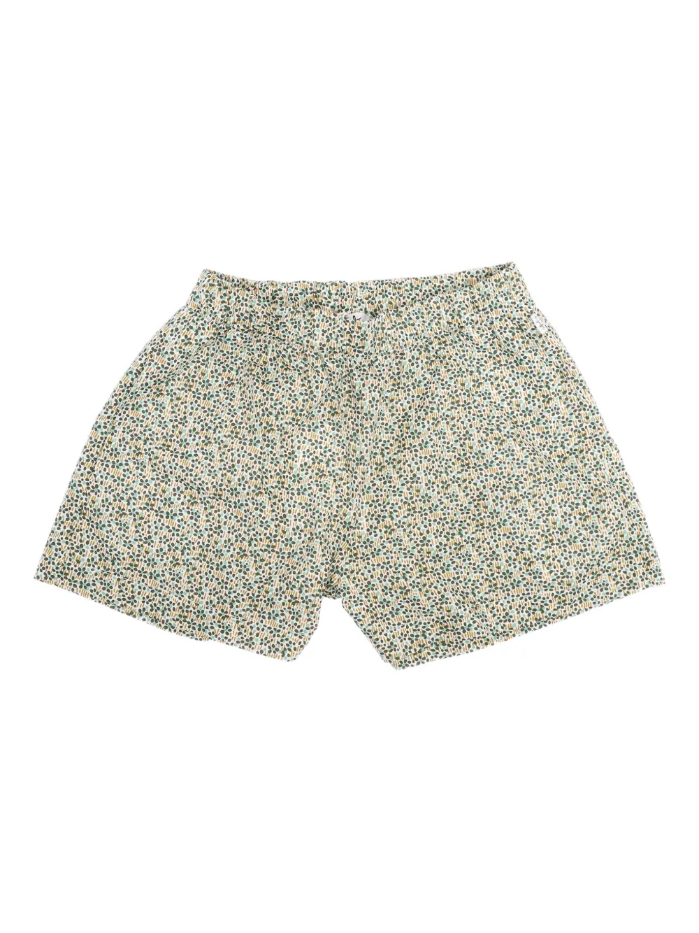 Il Gufo Katoenen shorts met bloe print Groen
