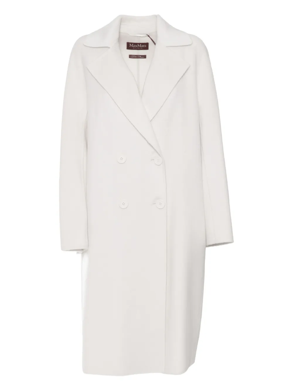 Max Mara Jas van kasjmier-wolblend met dubbele rij knopen Wit