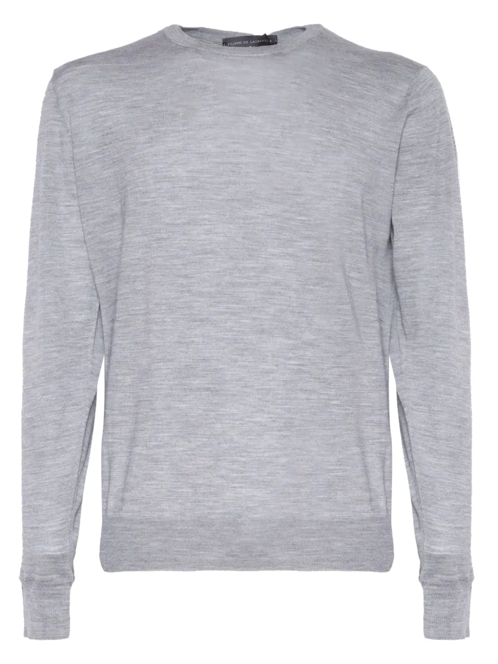 Filippo De Laurentiis Crew Neck Long-sleeve Sweater In Gray