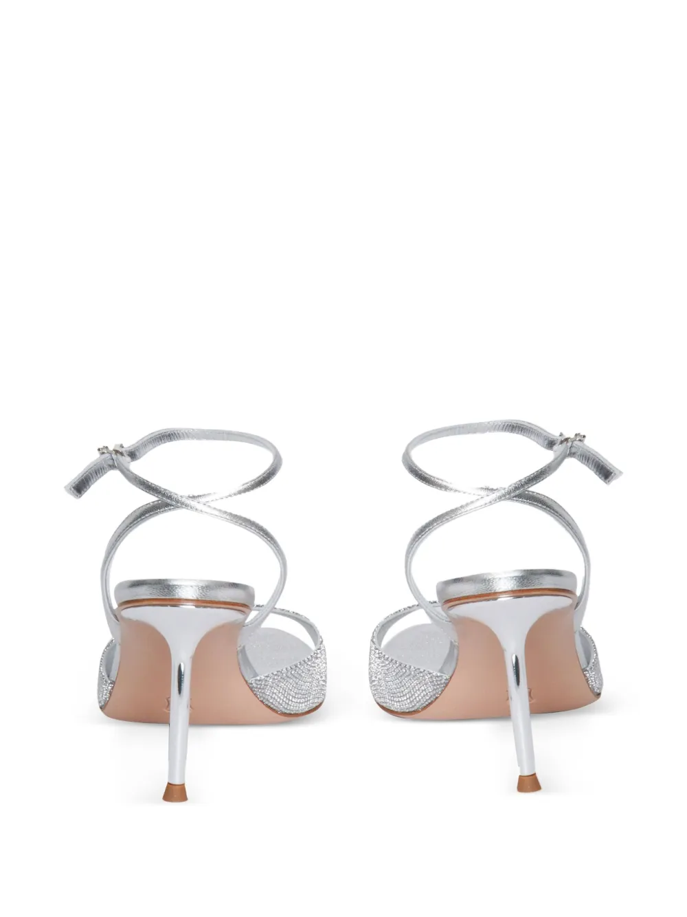 Sergio Levantesi crystal-embellishment sandals Silver