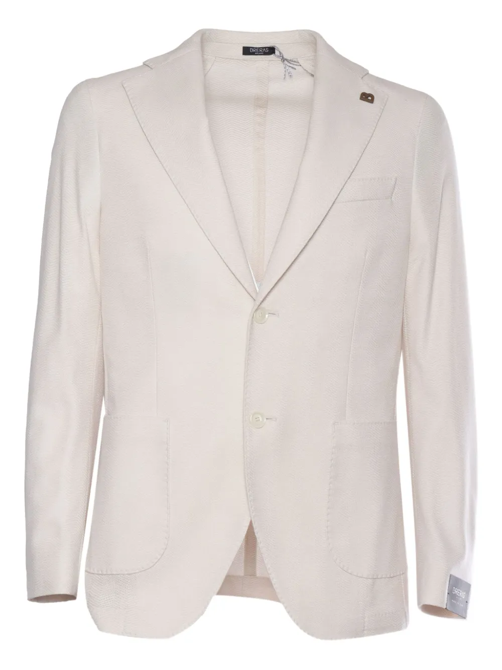 Brera textured logo-plaque blazer | White | Image 1