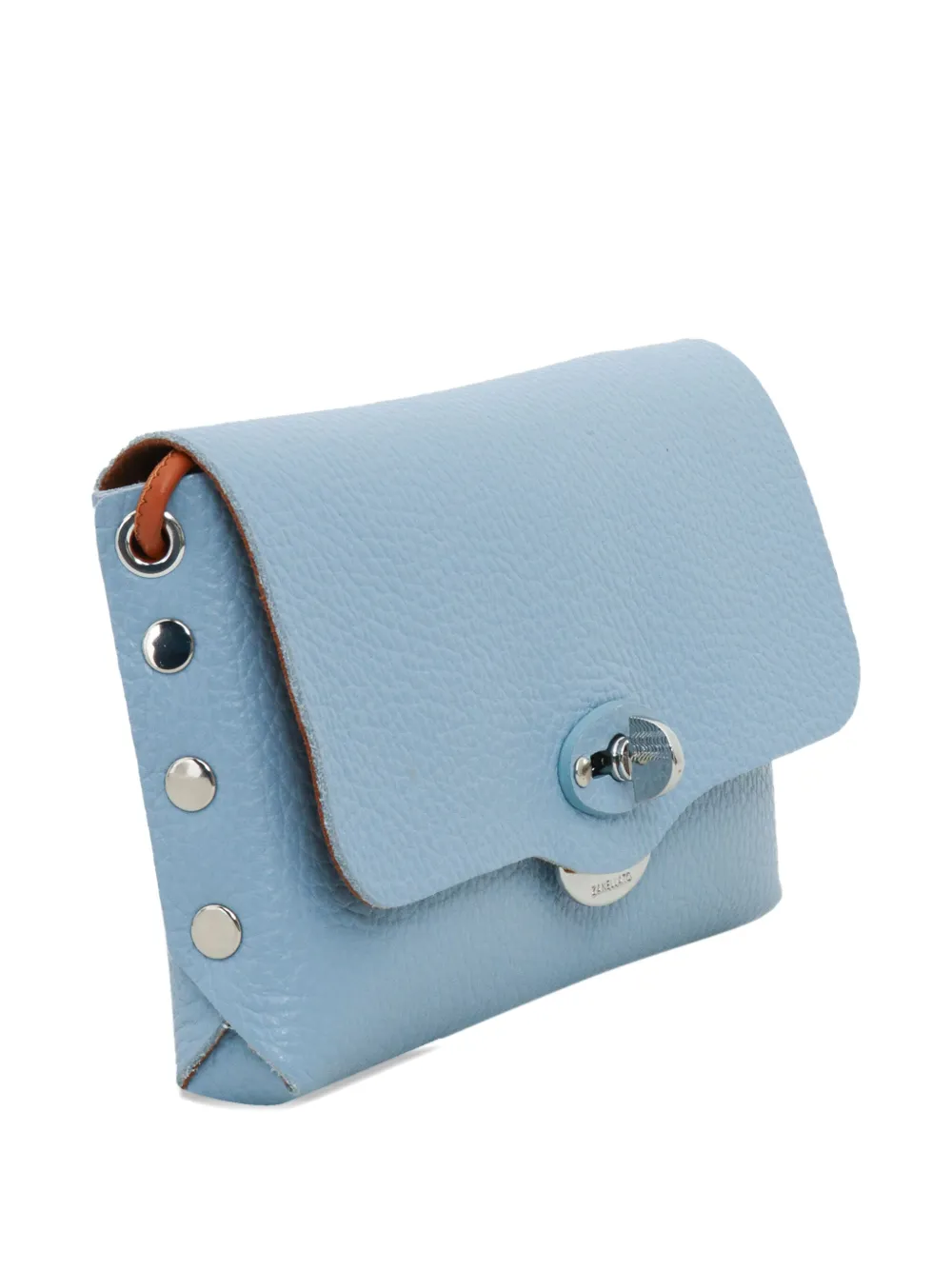 Zanellato Postina leren schoudertas met studs - Blauw