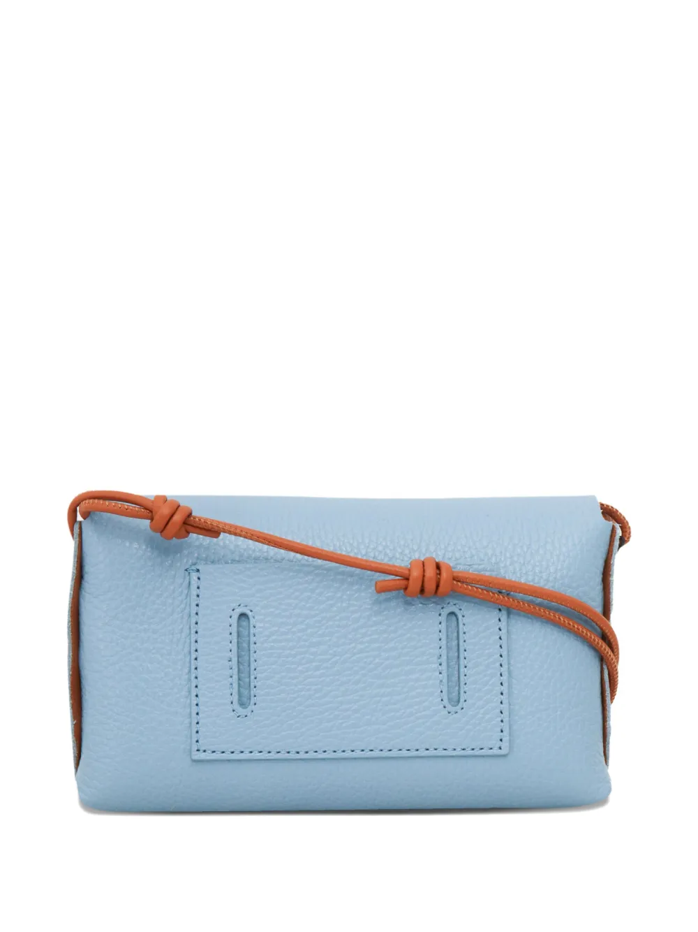 Zanellato Postina leren schoudertas met studs Blauw
