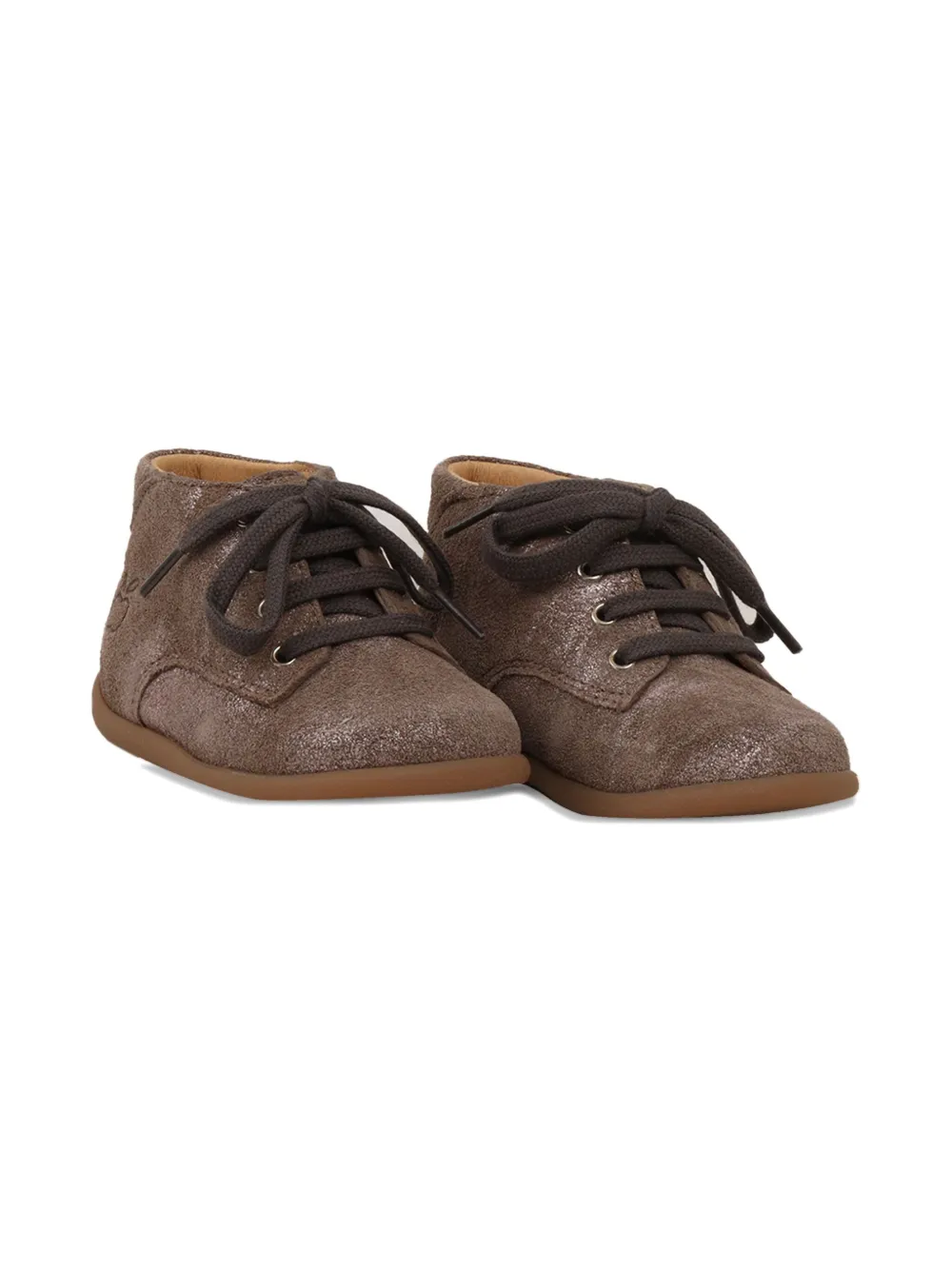 Pom D'api Sneakers Derby metallizzate - Marrone