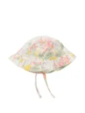 Tartine Et Chocolat floral-print ruffled sun hat - Neutrals