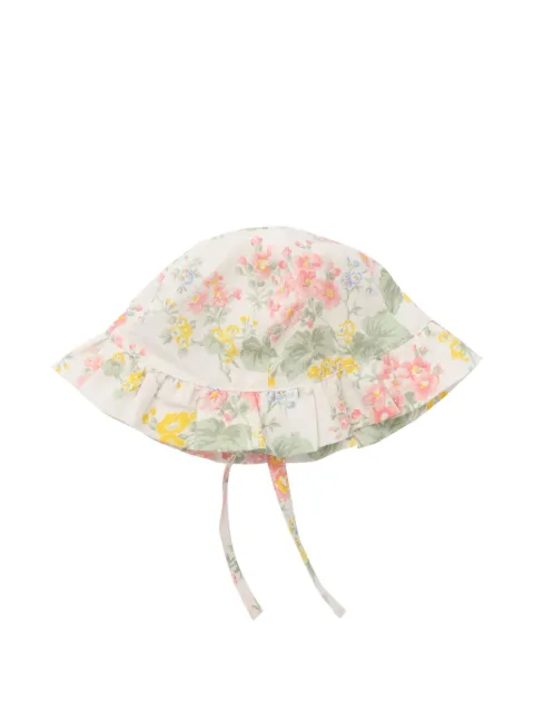 Tartine Et Chocolat floral-print ruffled sun hat