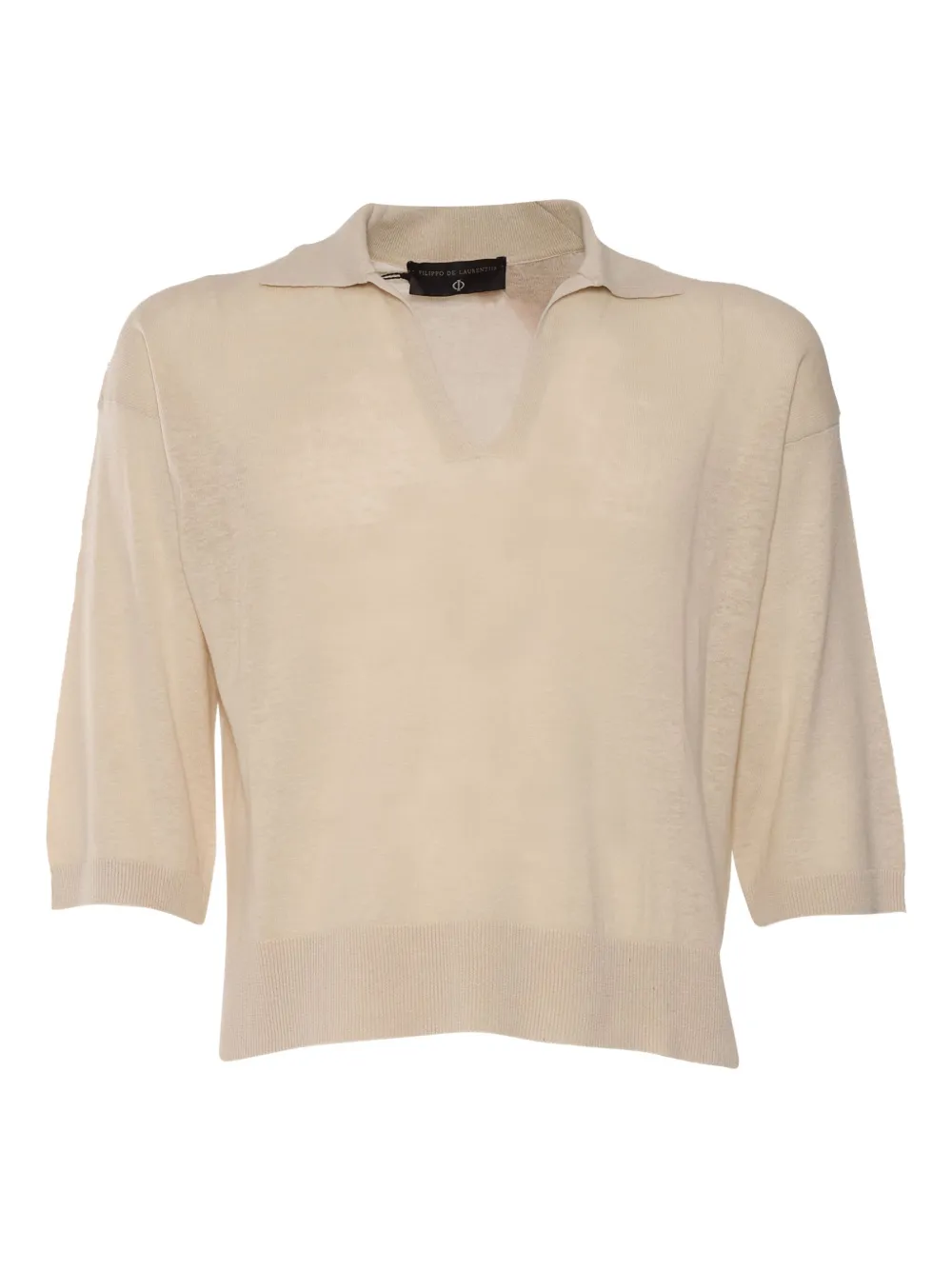 Filippo De Laurentiis three-quarter-sleeve top | Neutrals | Image 1
