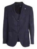 LUIGI BIANCHI MANTOVA two-button patch-pocket blazer - Blue