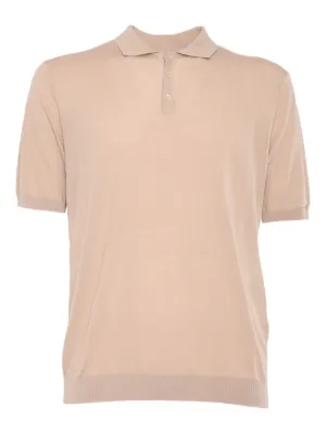 Tシャツ・カットソー BALLANTYNE Men Polo Shirts B2W08214L2094141 Beige Men's Beige Slim Fit Polo Collar T-Shirt - Wessi