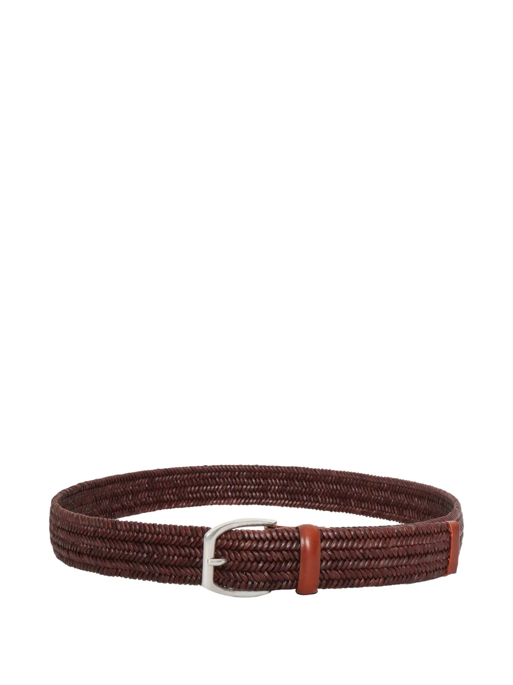 Orciani Braided Belt In Brown