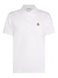 Moncler logo-patch polo shirt - White