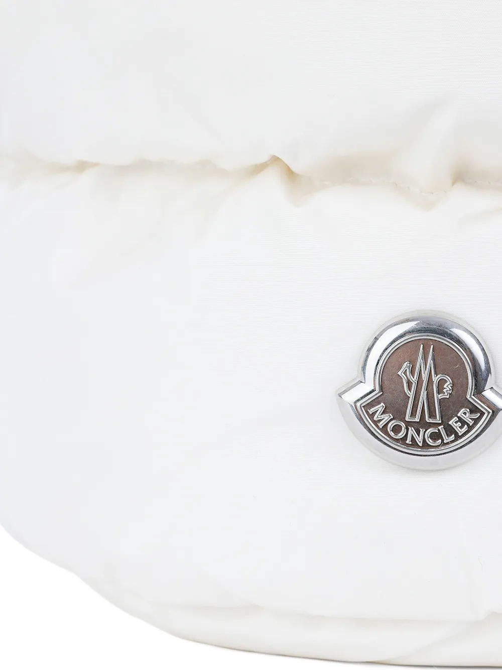Moncler Caradoc Quilted Bucket Bag In White